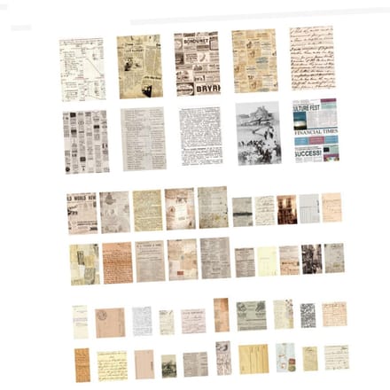 100 Feuilles Autocollants Scrapbook Antique Papier Découpage Vintage Multiusage DIY Journaling Artisanat white