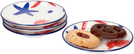 Set van 4 platte kommen 10cm Zeester Seaside - Ritzenhoff 270198