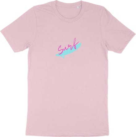 Heren T Shirt - Dames T Shirt - Surf - Roze - M