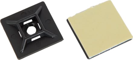 Kortpack - Plakzadels - 40mm x 40mm - Zwart - 100 stuks per verpakking - (099.8955)