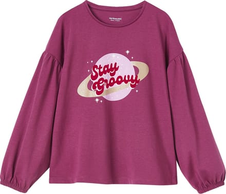 Vertbaudet T-shirt met glansdetails en een fluwelen tekst meisje