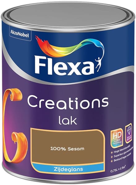 Flexa - Creations Lak Zijdeglans - 100% Sesam - Mengverf - 750 Ml