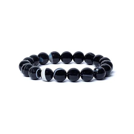 Yogi & Yogini - Armband Shiva oog agaat - AA kwaliteit elastisch - Mineraal - India