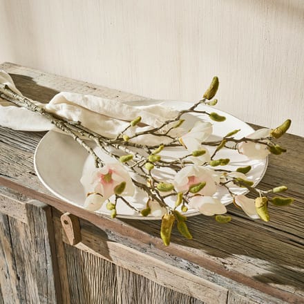 LOBERON Decoratieve bloem set van 2 Aurélines crème