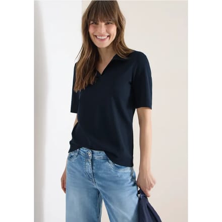 Effen poloshirt met korte mouwen
