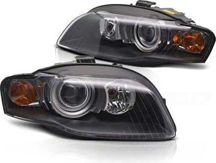 Koplampen Xenon - voor AUDI A4 B7 11.2004-03.2008 - zwart
