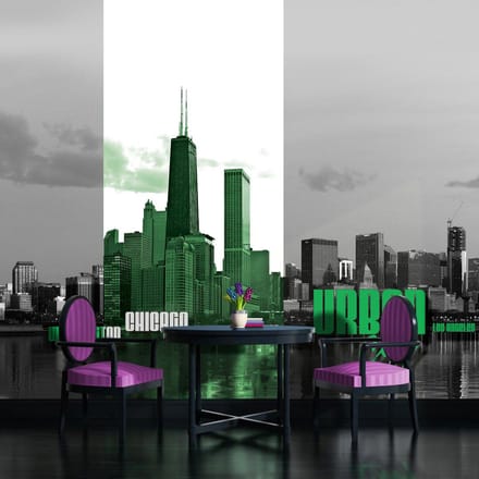 City Skyline Photo Wallcovering