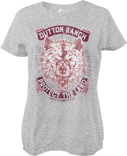Yellowstone Dames Tshirt -M- Dutton Ranch - Protect The Land Grijs