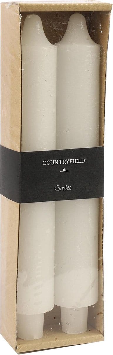 Set van 2 kaarsen Countryfield 25cm | Wit