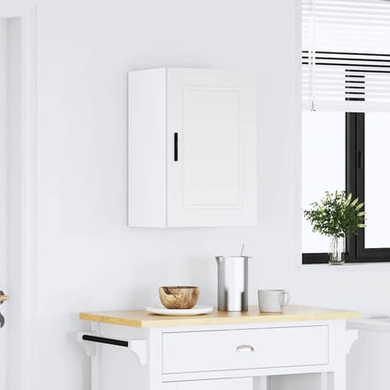 vidaXL - Keukenbovenkast - Porto - bewerkt - hout - wit