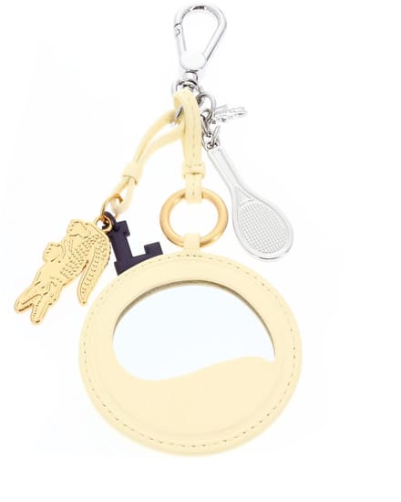 LACOSTE sleutelhanger Mirror Racket Croc Charm Poussin Lichtgeel