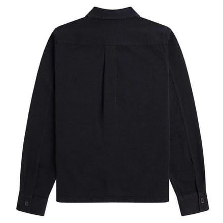 Fred Perry Effen Twill Overhemd Heren (Zwart)