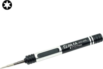 Let op type!! JIAFA JF-608-T3 Torx T3 Mobile Phone Repair Screwdriver (Black)