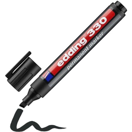 EDDING Permanent marker 330, met wigvormige punt, 1-5 mm, 1 stuk, zwart