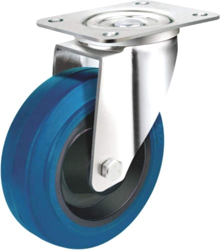 Zwenkwiel met rem 200 mm met elastische band voor zware lasten