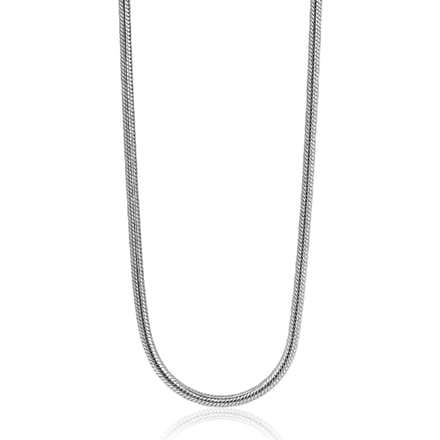 45cm Zinzi zilveren slangen collier 1,5mm breed ZISL15-45
