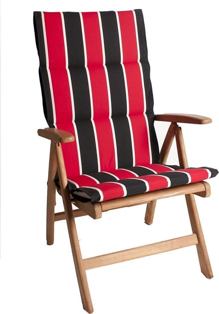 Tuinkussen Hoge Rug dun Luca Rood