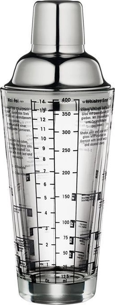 Cilio 200300 cocktailshaker 0,4 l Glas, Roestvrijstaal