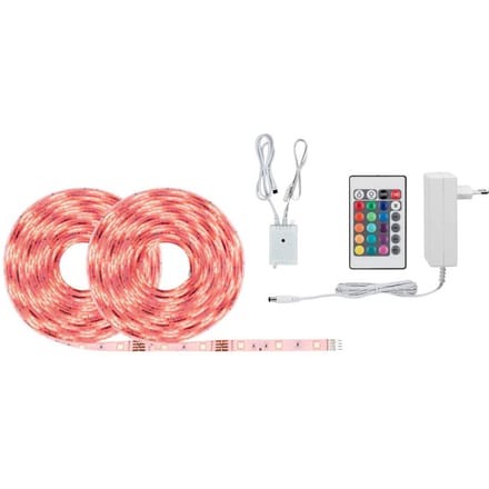 Paulmann SimPLED LED Strip 10 Meter RGB - Plug & Play Set - 28W - 12V - Wit - Metaal/Kunststof