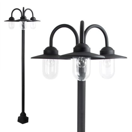 KS Verlichting Dolce Retro 3 Lichts Lantaarn Zwart