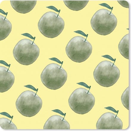 Muismat 20x20 cm - Mousepad Appels - Fruit - Groen - Muismatten