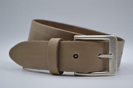 4cm brede taupe echt lederen jeans riem maat 105