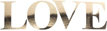ARTYFETES - Gouden Love letterstickers 15 cm metallic voor bruiloft