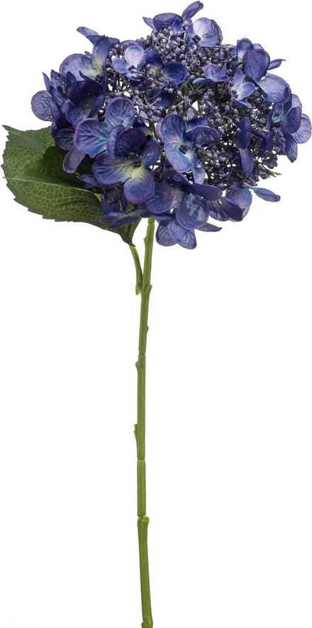 Emerald - Kunstbloem Hortensia 50cm donkerblauw - Kunstplant voor binnen