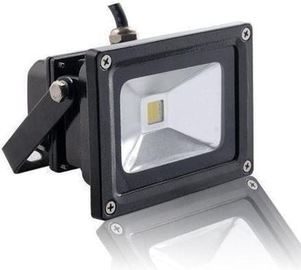 10W LED Schijnwerper Warm Wit - zwarte behuizing - 3000K