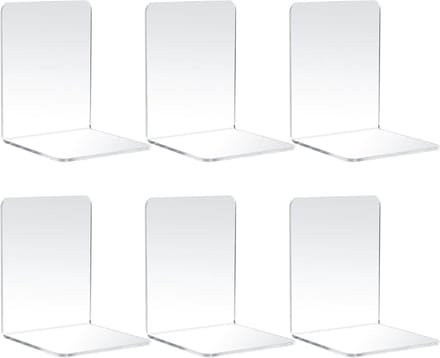 VLSelect® Boekenhouder - Boekenstandaard - Boekensteun - 6 Stuks