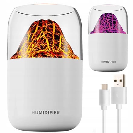 Luchtbevochtiger - Diffuser - Aromadiffusers - LED - lavalamp - Wit