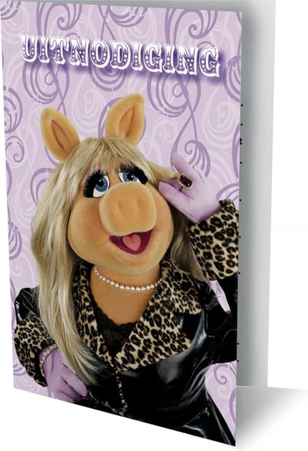 Muppets - 6 Dubbele Uitnodigingen Met Envelop - Ik geef een feest!