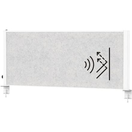 MAUL bureauverdeler MAULconnecto Uplight, L 1600 x H 500 mm, LED-verlichting, wit