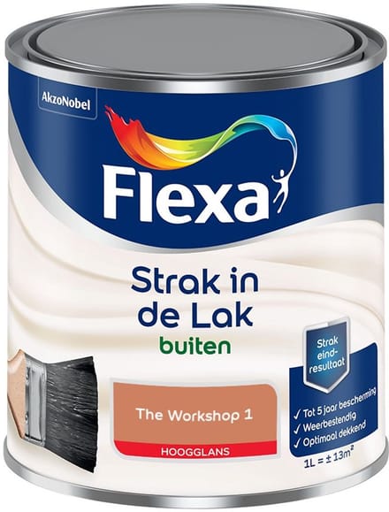 Flexa - Strak In De Lak Buitenlak Hoogglans - The Workshop 1 - Mengverf - 1 L
