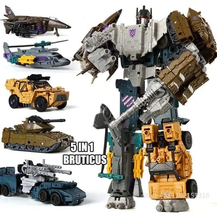 Transformeer Robot Speelgoed HZX Defensor Bruticus Superion Devastator IDW 5 IN 1 6 IN 1 EEN ZONDER DOOS Sets Actiefiguur KO 6in1 gray