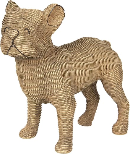 Clayre & Eef Beeld Hond 31x16x30 cm Bruin Polyresin Woonaccessoires