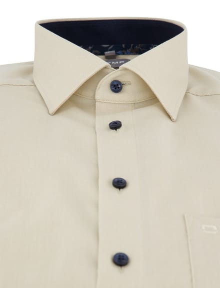 overhemd Olymp Luxor Comfort Fit beige strijkvrij