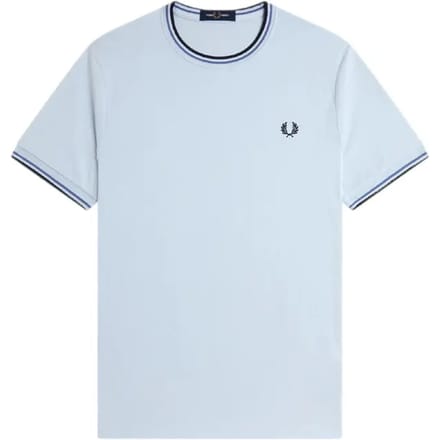 T-shirt met dubbel contrasterend biesje Fred Perry