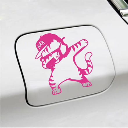 Bumpersticker - Dab - 15 X 14 - Roze