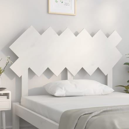 vidaXL - Hoofdbord - 122,5x3x80,5 - cm - massief - grenenhout - wit
