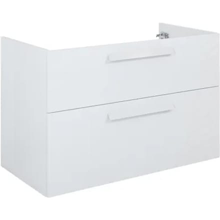 Elita Wastafelonderkast Ness 90cm - Hoogglans Wit - Met 2 Lades