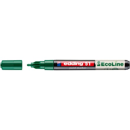 Paintmarker edding 51 EcoLine op waterbasis 1-2mm groen