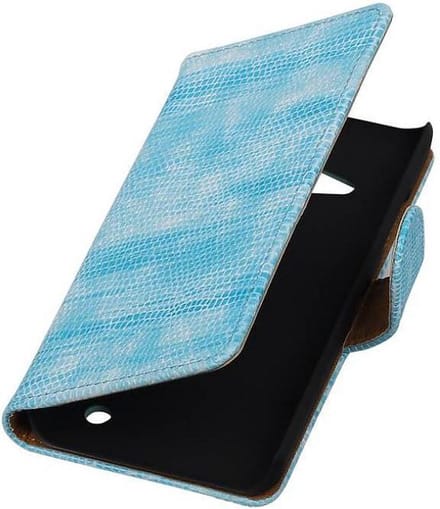 Hagedis Bookstyle Wallet Case Hoesjes Geschikt voor Microsoft Lumia 550 Turquoise