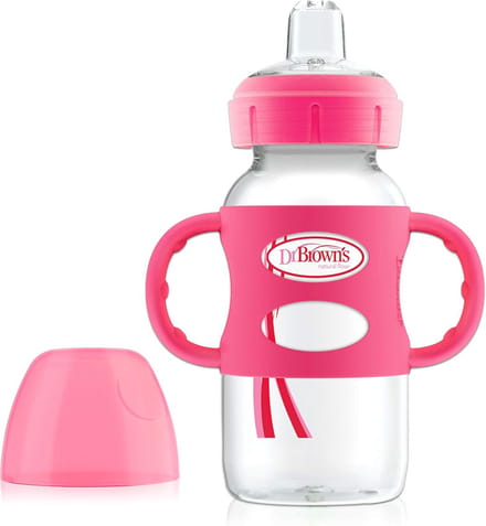 Sippy Beker 270ml Roze met Handvatten voor Baby's vanaf 6 maanden