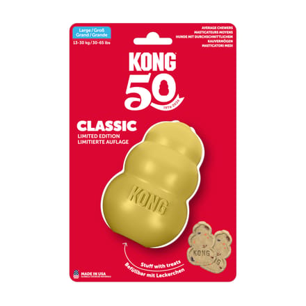 KONG Classic Gold maat L: Ø7xH10cm hondenspeelgoed