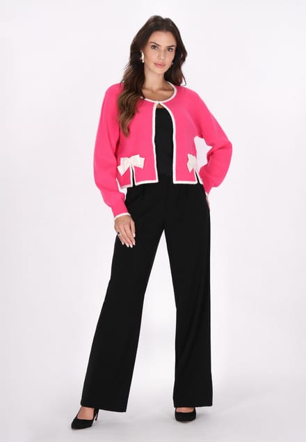 Faina Vest Dames roze wit