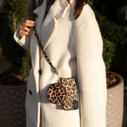 Selencia Mini Pouch - Sleutelhanger Telefoontasje - Leopard