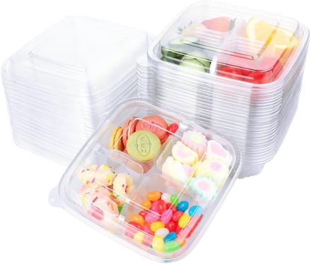 Allecto - Snack Container - Herbruikbare Snackdoos - Ideaal voor School en Werk - Transparant - Voedselcontainer voor Reizen - Snacks - 25 Stuks