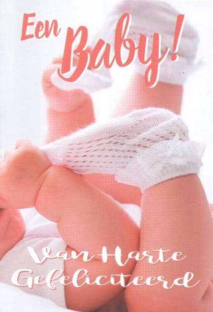 Wenskaart Een Baby! Van Harte Gefeliciteerd - Gratis verzonden - D4300/154