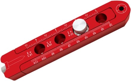 Verstelbare Passer - Cirkel Teken - Houtbewerking Tekenen - Aluminiumlegering - 16.4x3cm - Rood